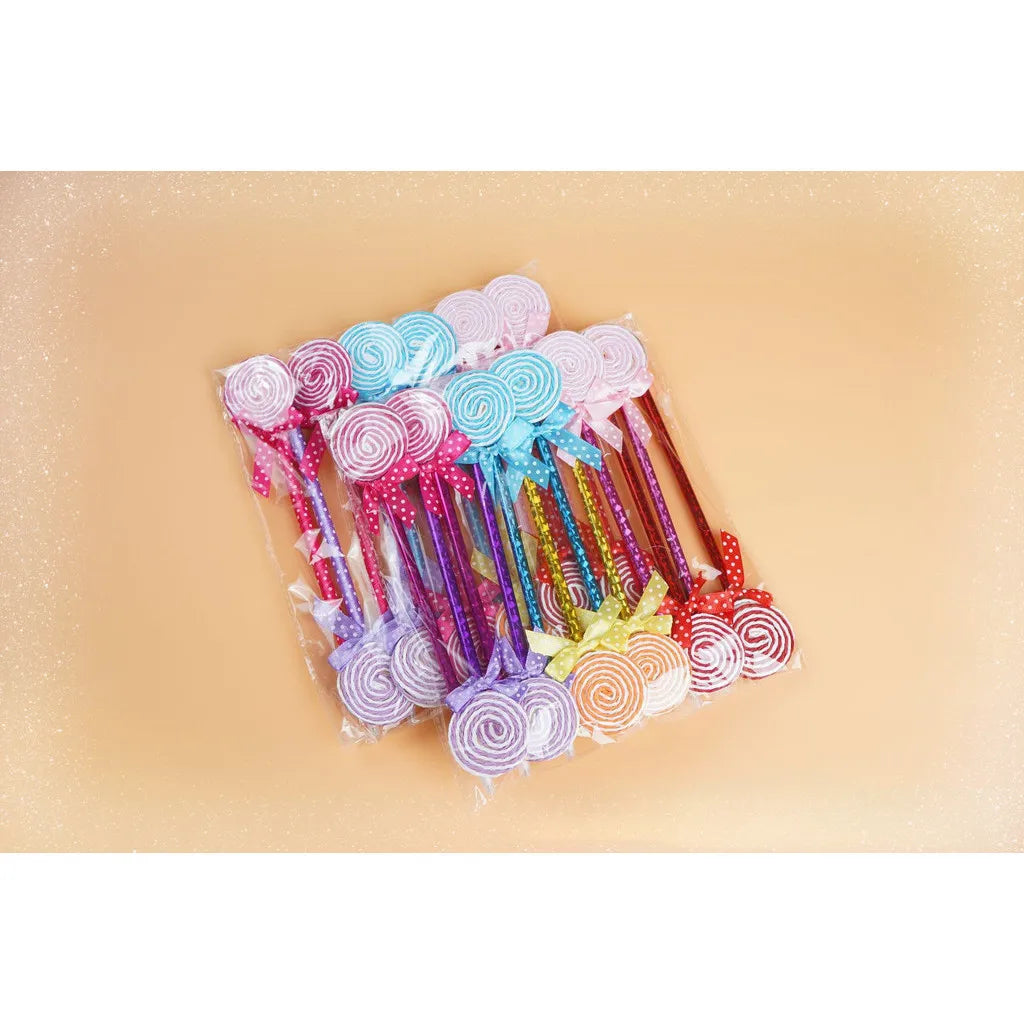 24 Pcs School Supplies Set: Cute Desktop Decorations And Fun Lollipop Ballpoint Pens