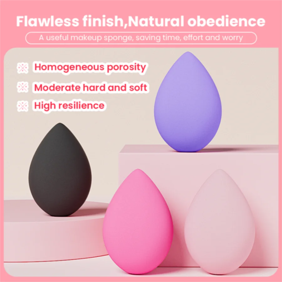 3Pcs Makeup Sponge Professional Cosmetic Puff For Foundation Concealer Cream Beauty Make Up Soft Water Eyeshadows