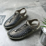 Summer Men Sandals Women Slippers Weaving Design Beach Sandals Breathable Casual Flat Sandals Outdoor Couples Sandals Size 48