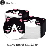 10pcs Farm Animals Party Paper Plates Cock Pig Cow Sheep Disposable Plates Kids Birthday Decor Cartoon Animals Dinnerware Plates