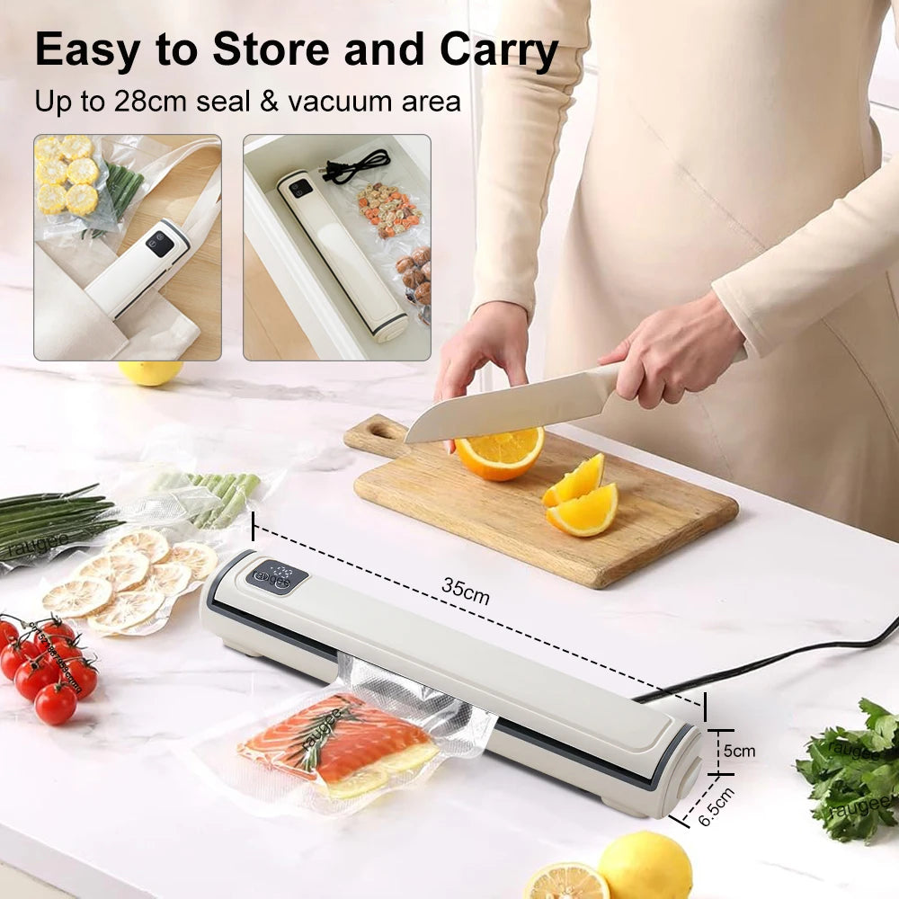 Vacuum Packaging Machine Automatic Food Vacuum Sealer for Food Sealing Household Vacuum Sealer Machine with 10pcs Packing Bags