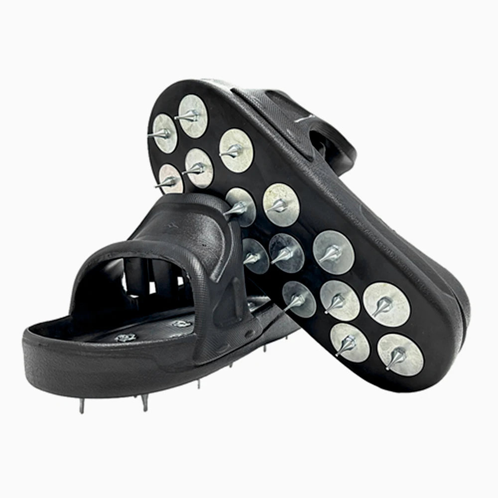 1 Pair Epoxy Floor Flexible Spiked Shoes Large Size for Coating Epoxy Paint Self-Leveling Cement Tools EVA Soft Rubber Material