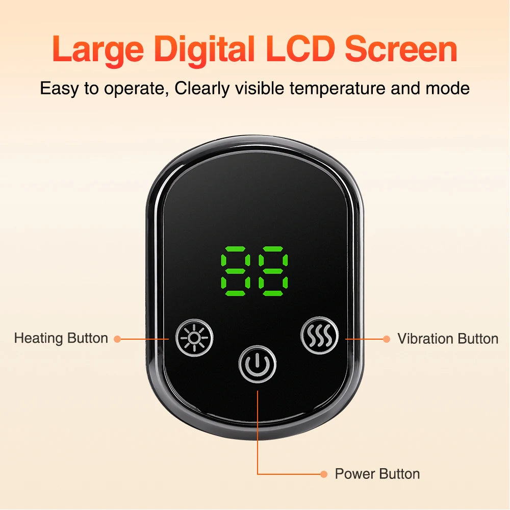 Wireless Neck Heating Pad Vibration Massage Cordless Heated Neck Wrap for Neck & Shoulder Discomfort Relief Electric Thermal Nec