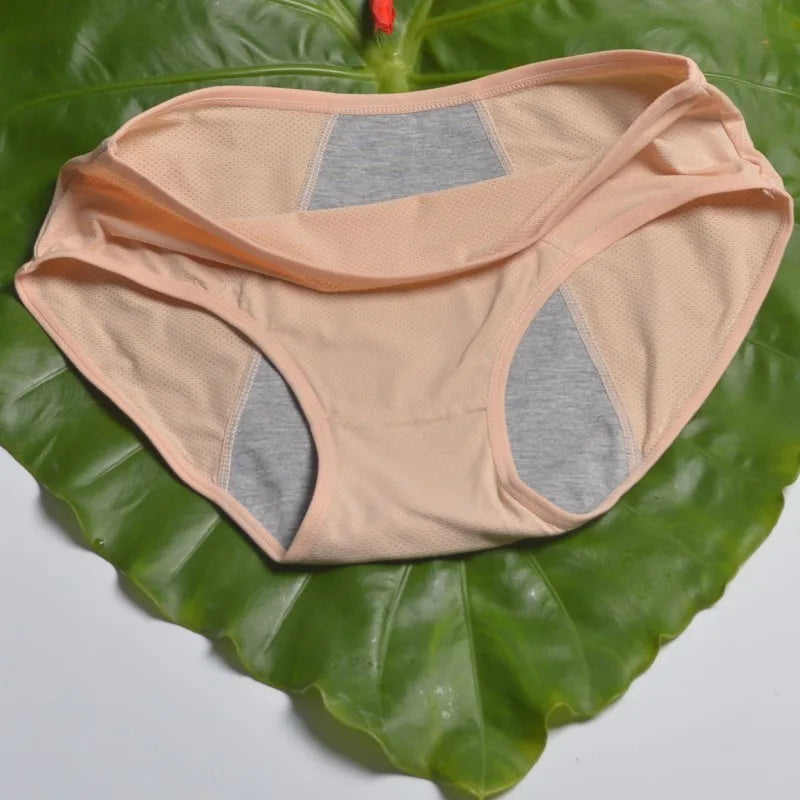 Panties for Menstruation Women Plus Size Leak-proof Waterproof High Waist Sanitary Briefs Bikini Underwear  Pink Lingerie  L-8XL