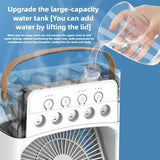 2025 New Three In One Household Air Conditioner Small Air Cooler Portable Smallfan Household Night Humidifier LED Nightlight Fan