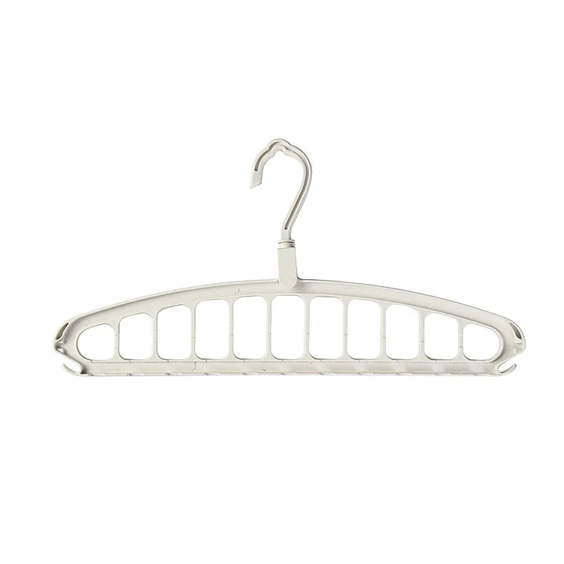 1pc Space Saving Multi-Hole Clothes Hanger For Home, Dorm, And Travel - Foldable Drying Rack For Trousers, Shirts, And Skirts