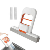 Portable Mini Cleaning Mop Small Desktop Cleaning Short Handle Mop With 3 Replacement Sponge Heads Housekeeping Tool For Corners