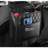 Car Back Seat Storage Bag  Hanging Bag Box Paper Towel Phone Storage Trash Can for Fiat 500 Car interior Accessories