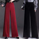 High-waisted Wide-leg Pants for Women 2025 Spring Autumn New Loose Straight Pants Draped Versatile Casual Pants