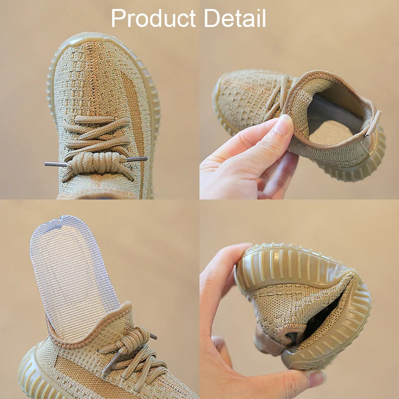 Summer Fashion Kids Shoes Solid Color Casual Shoes Mesh Breathable Shoes Children Outdoor Cycling Running Sneakers