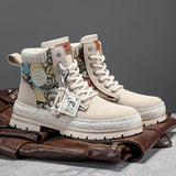 New Men's Winter Boots Outdoor Platform Boots 2023 Designer Men's Shoes Comfortable Desert Boots Street Style Motorcycle Boots