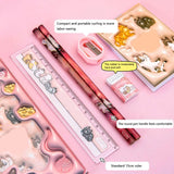 1 Set Cartoon Stationery Set for The Beginning of The School Year Pencil, Notebook,Ruler, Eraser Set Student Stationery Supplies