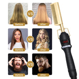 Hair Straightener Brush Smoothing Iron Hot Comb Straightener for Wigs Professional Hair Straightening Brush Ceramic Hair Curler