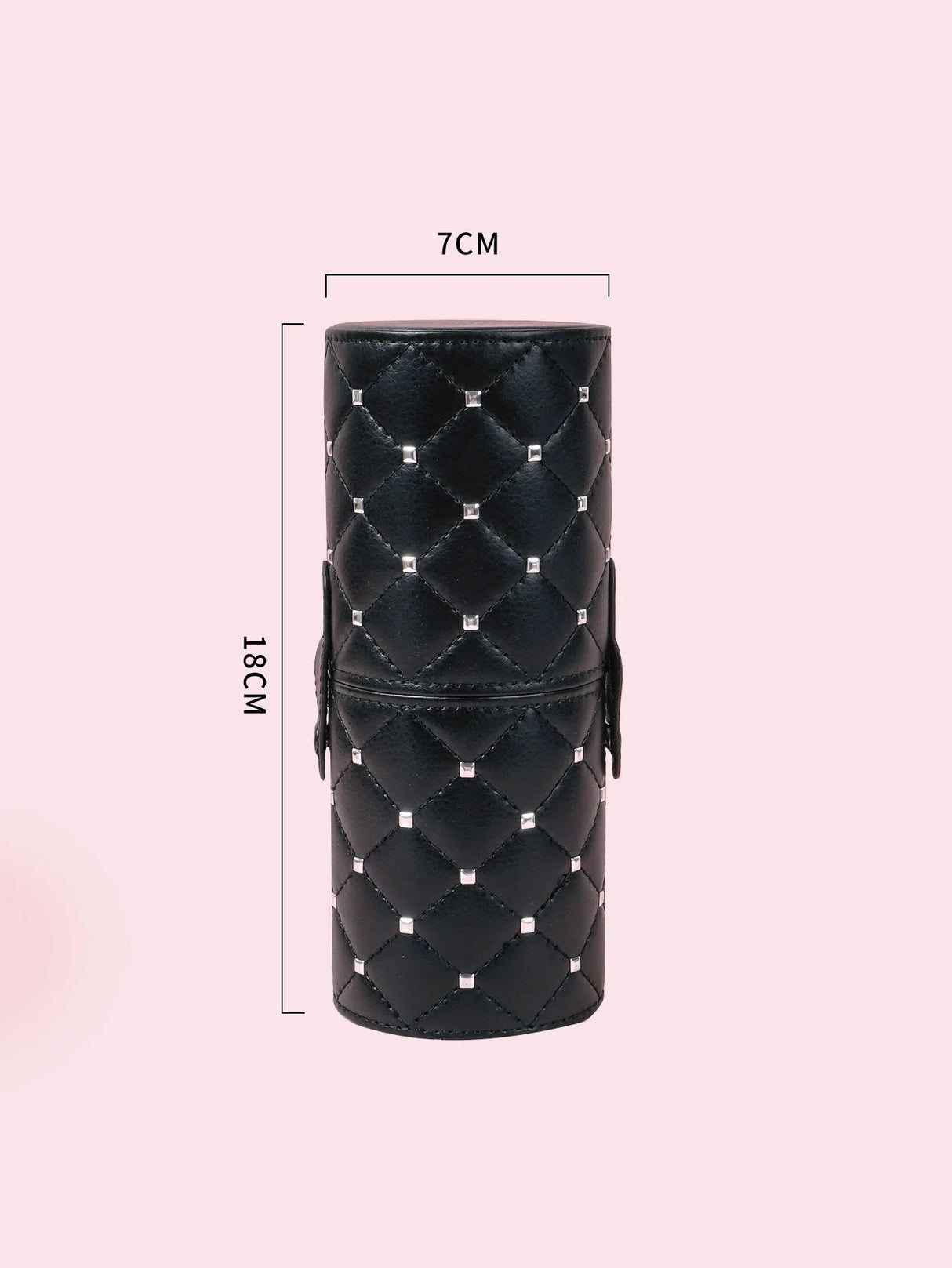 Black Large capacity multi-functional makeup brush storage container diamond square nail makeup tool storage pen holder