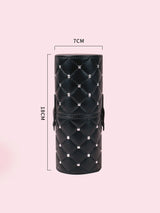 Black Large capacity multi-functional makeup brush storage container diamond square nail makeup tool storage pen holder