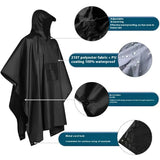 Rain Poncho for Adults - Waterproof Raincoat Cloak with Detachable Sleeves , Lightweight Hiking Rain Gear for Outdoor Travel