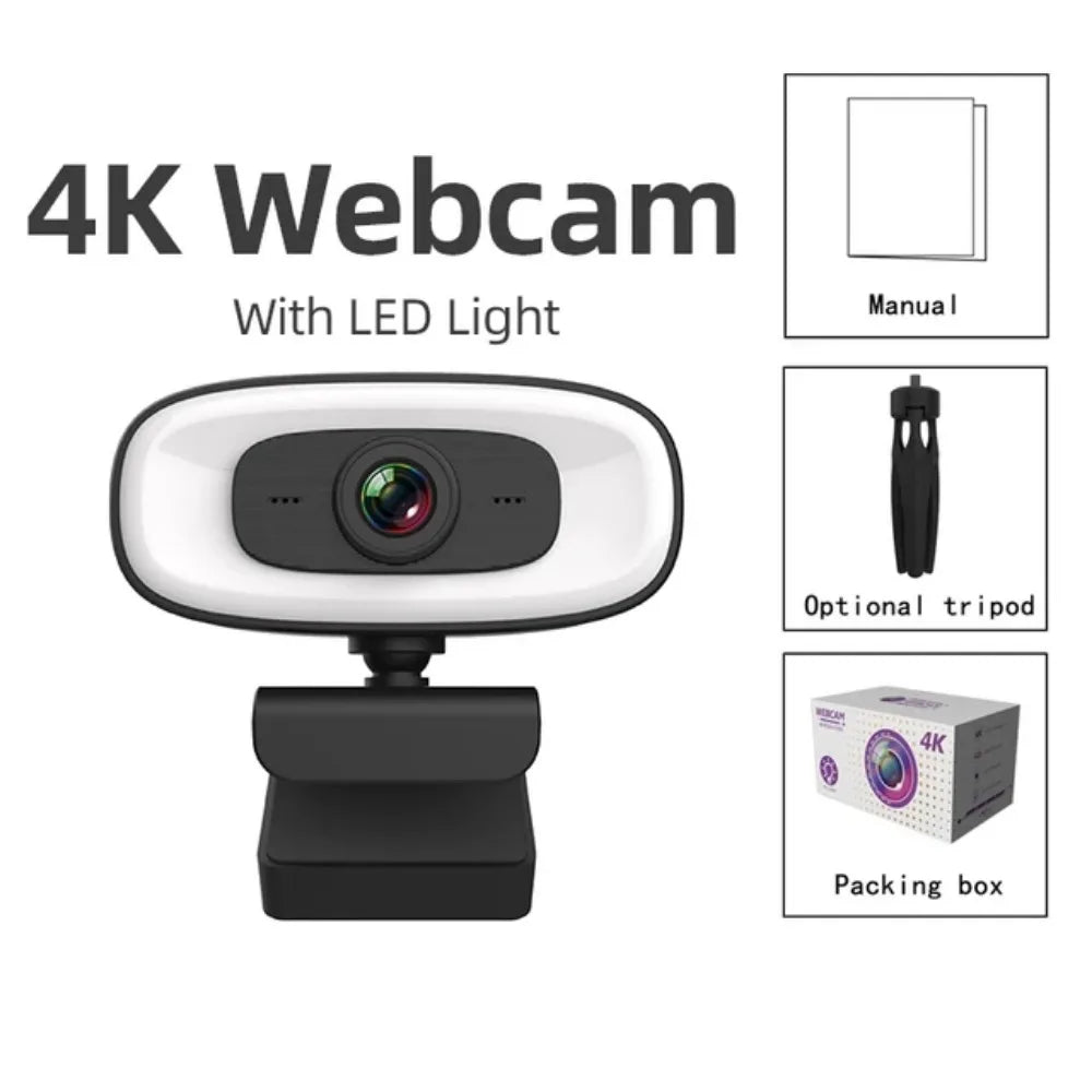 Full HD Webcam 4K 1080P Mini Camera 2K Webcam With Microphone 15-30fps USB Web Cam For Youtube PC Laptop Video Shooting Camera