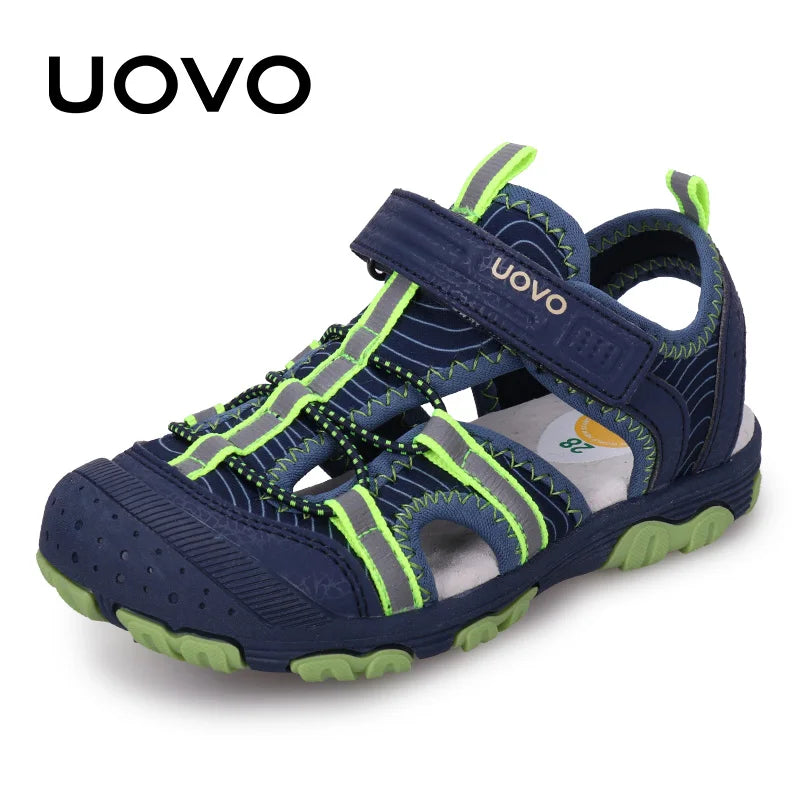 New Arrival Children Fashion Footwear Soft Durable Rubber Sole UOVO Kids Shoes Comfortable Boys Sandals With #22-34