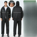 Heavy - duty Motorcycle Rain Gear Set - Windproof, Waterproof and Reflective, a Must - have for Riding