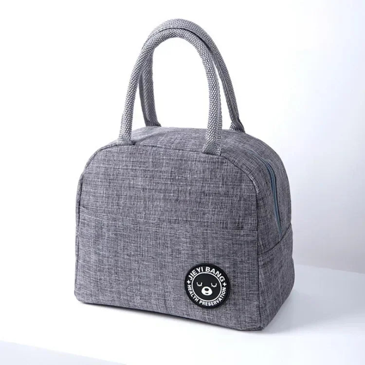 Lunch Bag Lunch Box Thermal Insulated Canvas Tote Pouch Kids School Bento Portable Dinner Container Picnic Food Storage Bags