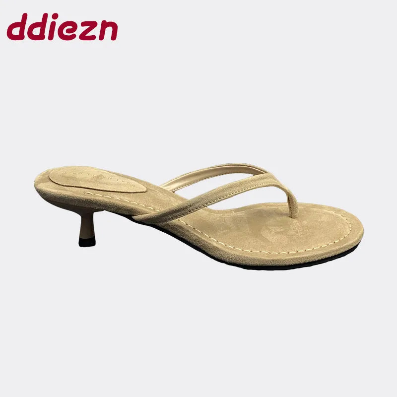 Elegant Women Shoes With Low Heels Female Footwear 2025 Round Toe Pumps Shallow Modern Sandals Ladies Heels Shoes