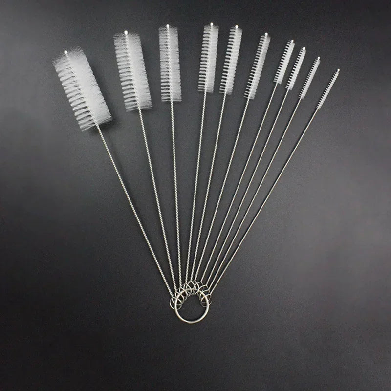 Cleaning Brushes for Coffee Machine, Bottle, Tube, Straw, Glasses, Keyboards, Jewelry - 10pcs/set Cleaning Tools