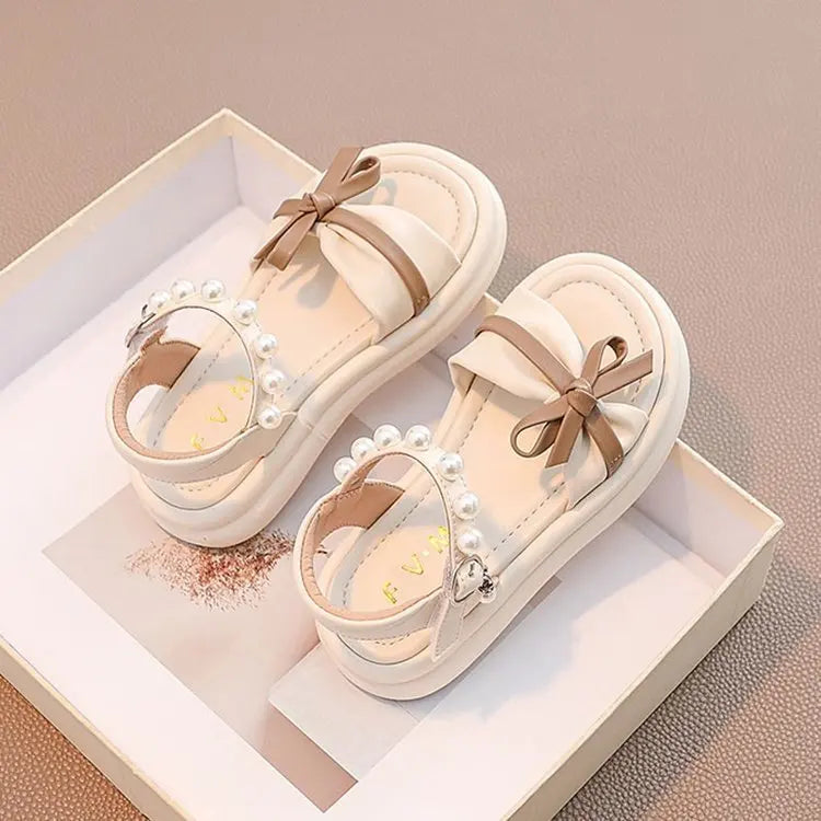 Girls' Shoes Children's Princess Sandals 2024 New Summer Summer Baby Soft Soled Ocean Beach Big Children's Sandals