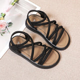 Girls Sandals Kids Sandals for Girls 2025 Summer Brand Children Beach Shoes Princess Sweet Gladiator Sandals Open Toes Anti-skid