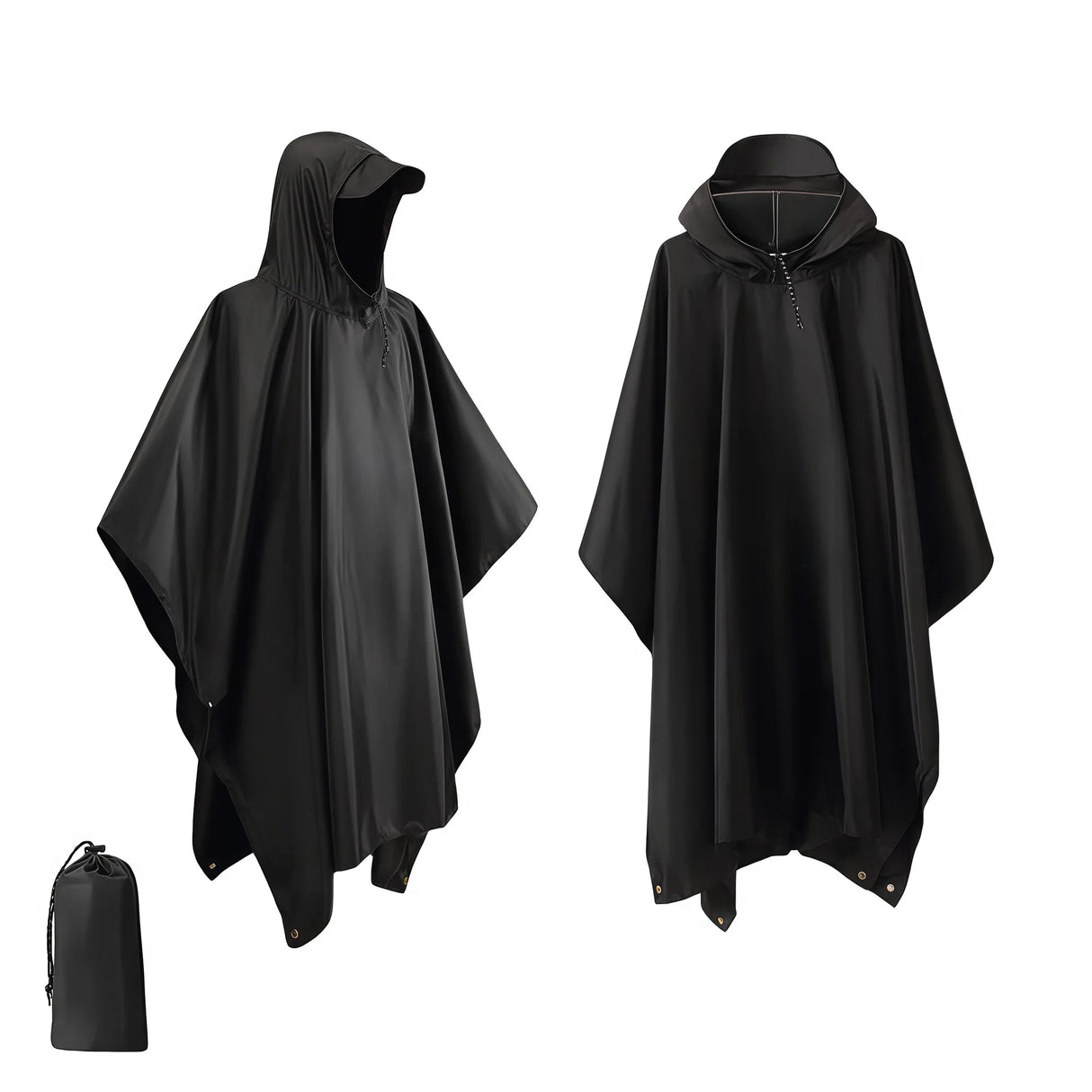 Rain Poncho for Adults - Waterproof Raincoat Cloak with Detachable Sleeves , Lightweight Hiking Rain Gear for Outdoor Travel