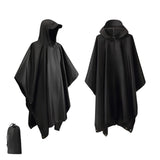 Rain Poncho for Adults - Waterproof Raincoat Cloak with Detachable Sleeves , Lightweight Hiking Rain Gear for Outdoor Travel
