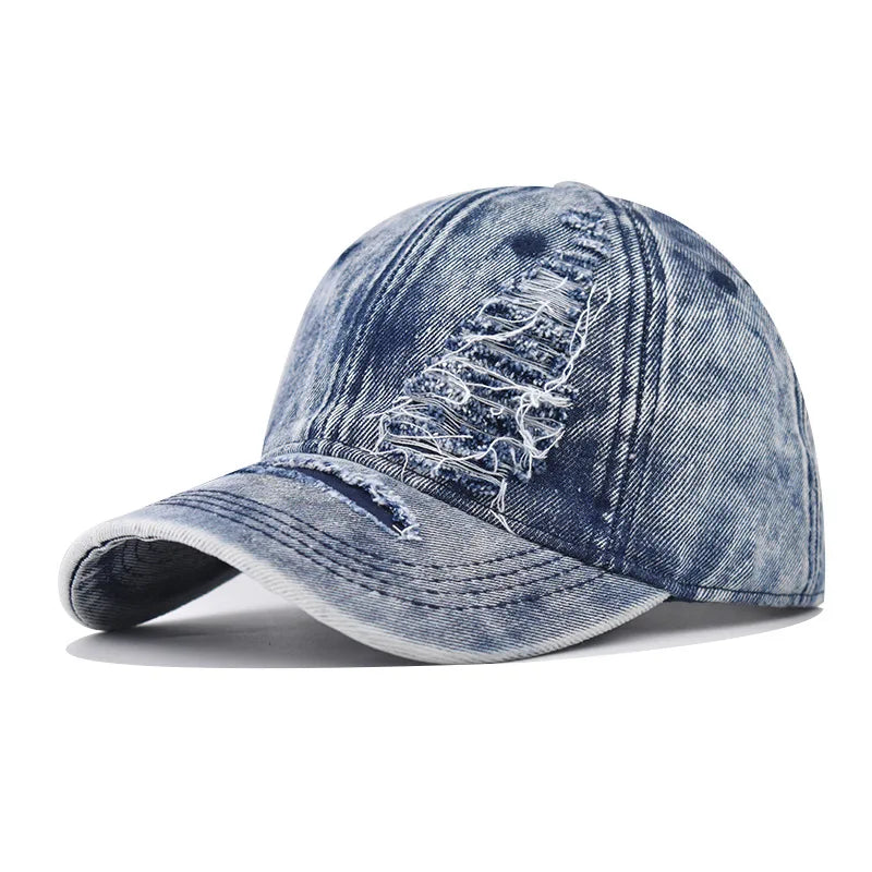 denim baseball cap for men women spring summer cap letters embroidery