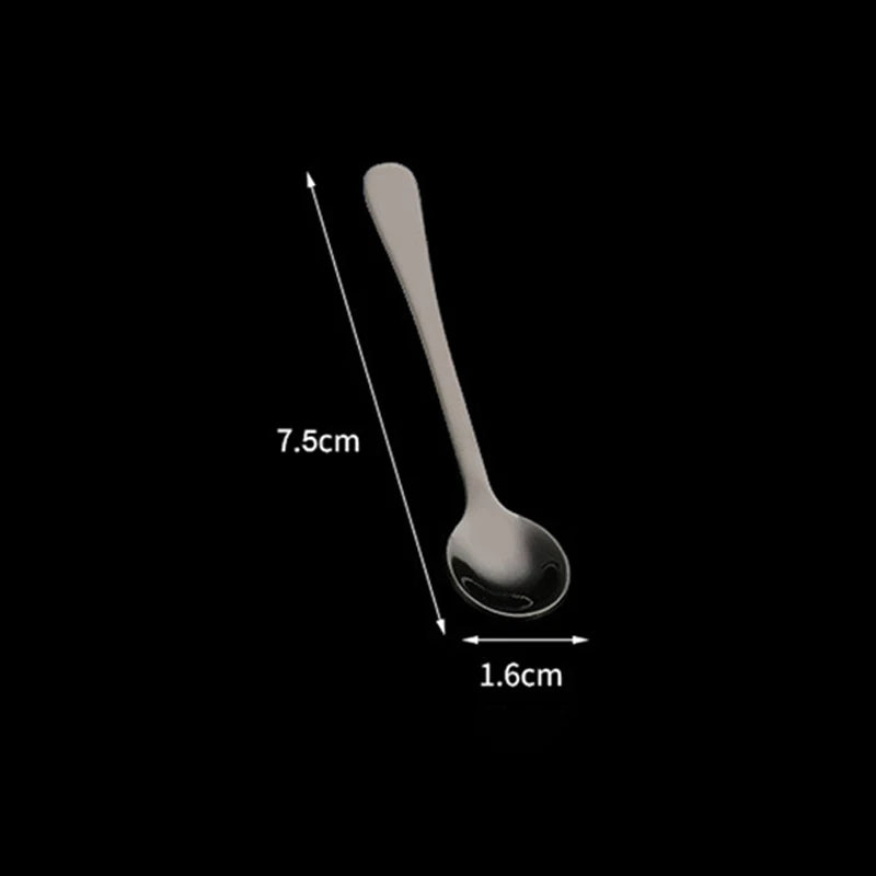 304 Stainless Steel Flavoring Spoon Salt Spoon Coffee Stirring Spoon Cute Dessert Spoon Mini Ice Cream Spoon