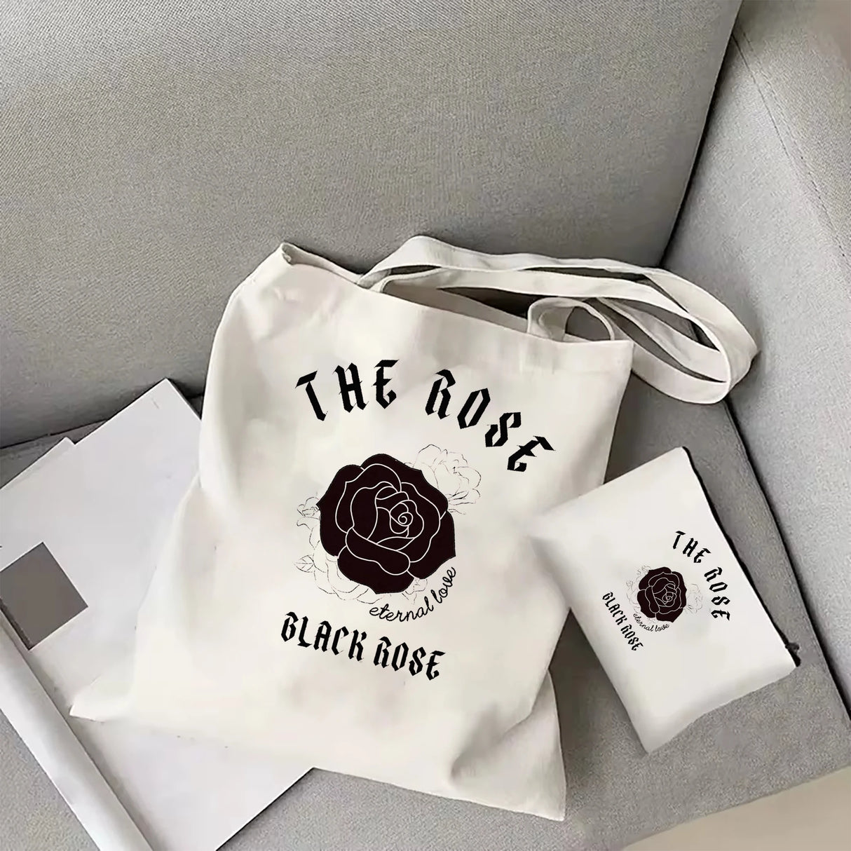 The Rose Kpop Tote bag Back To Me Tote bag Korean Group Women Fashion Print Shoulder Bag Canvas tote bag Reusable shopping bag