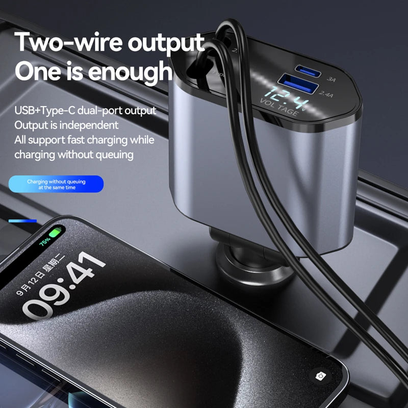 Xiaomi 120w Super Fast Charger Flash Car Car Charger-english Package-super Fast Charger Digital Car Charger Sanxing Iphone