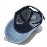 Baseball cap for men in spring and summer, fashionable European and American washed hole denim duckbill cap, outdoor casual sun
