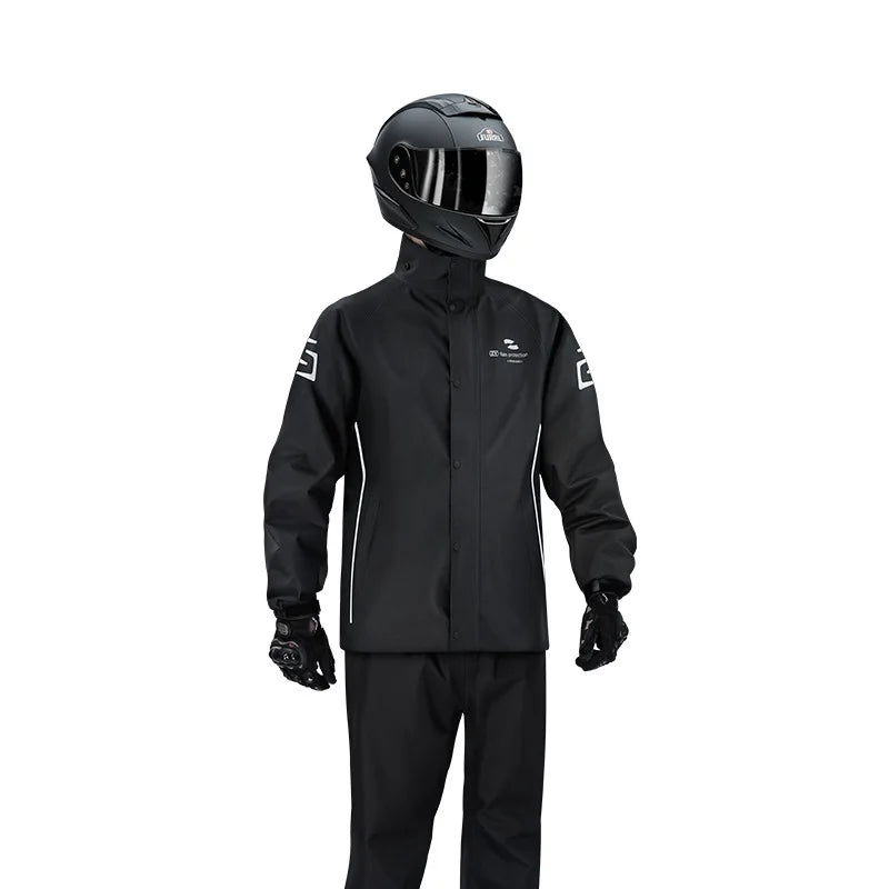 Raincoat Riding Rain Pants Set Motorcycle Split Extended Long Fishing Raincoat Thickened Heavy Rain Outdoor Thickened Rain Gear