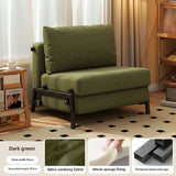 Sofa Bed, Foldable Single Push-pull Bed for Living Room, Study Room and Balcony, Retro Fabric Sofa for Small Apartment, Corduroy