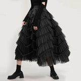 Skirts For Women Mid Length Skirt Dance Party A Line Skirts For Women Summer Plus Size High Waisted Lace Tulle Tiered Skirt