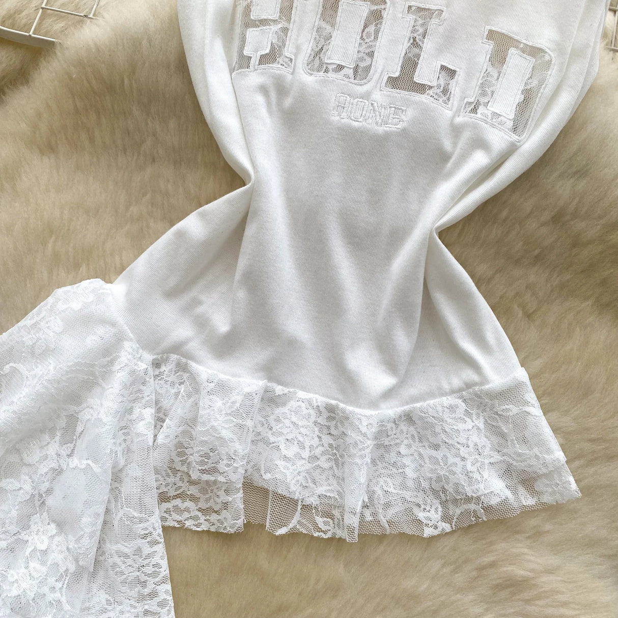 Women lace T Shirt Sheer asymmetrical Tops Female Shirring Tees Y2k Tops Crop Top Summer  women clothing