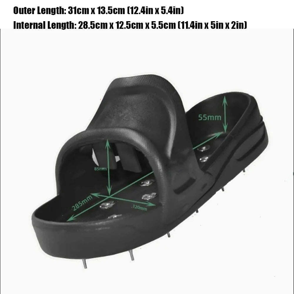 1 Pair Epoxy Floor Flexible Spiked Shoes Large Size for Coating Epoxy Paint Self-Leveling Cement Tools EVA Soft Rubber Material