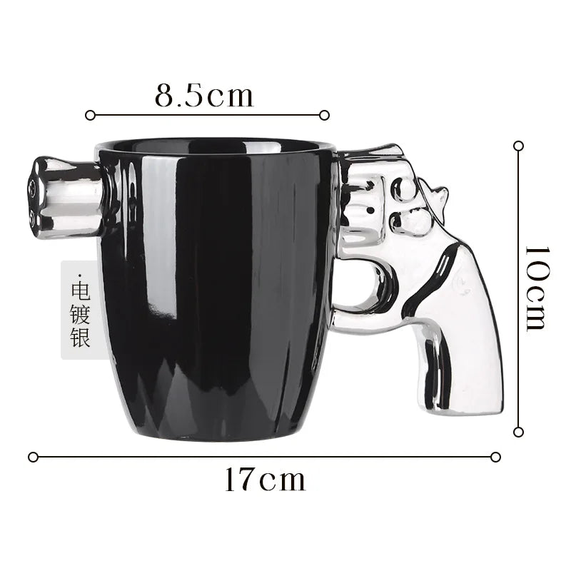 ceramic gun mug cup pistol gun handle mug cup sheriff mug