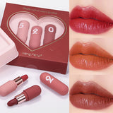 Mini capsule lipstick set velvet foggy face matte lipstick niche brand small ball lipstick Valentine's Day