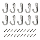 10PCS Retro Wall Hooks Hangers Door Wall Mounted Coat Hooks With Screws Suction Heavy Load Rack For Kitchen Bathroom Accessories