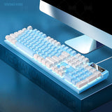 Advanced K500 gaming wired keyboard with color blocking and luminous mechanical feel, desktop computer keyboard