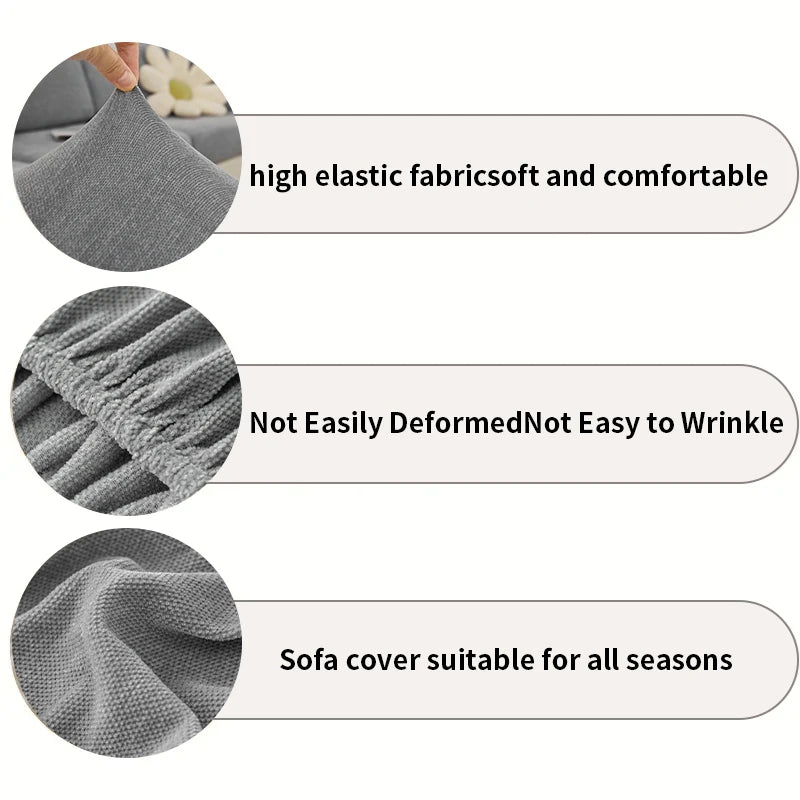 Solid color minimalist modern sofa cover is universal all year round, slip resistant, dirt resistant, pet friendly, and machine