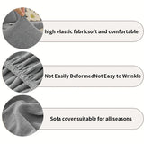 Solid color minimalist modern sofa cover is universal all year round, slip resistant, dirt resistant, pet friendly, and machine