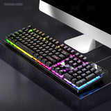 Advanced K500 gaming wired keyboard with color blocking and luminous mechanical feel, desktop computer keyboard