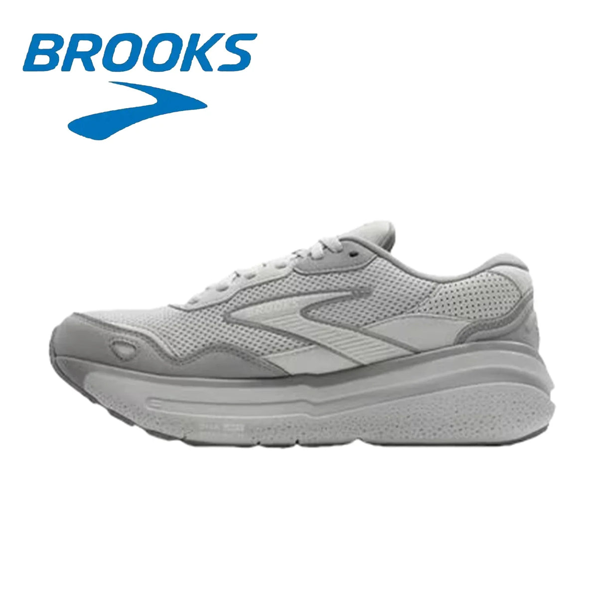 BROOKS MAX2 Series Gray Low-top Men's Running Shoes Breathable and Lightweight Trendy Night Running Shoes