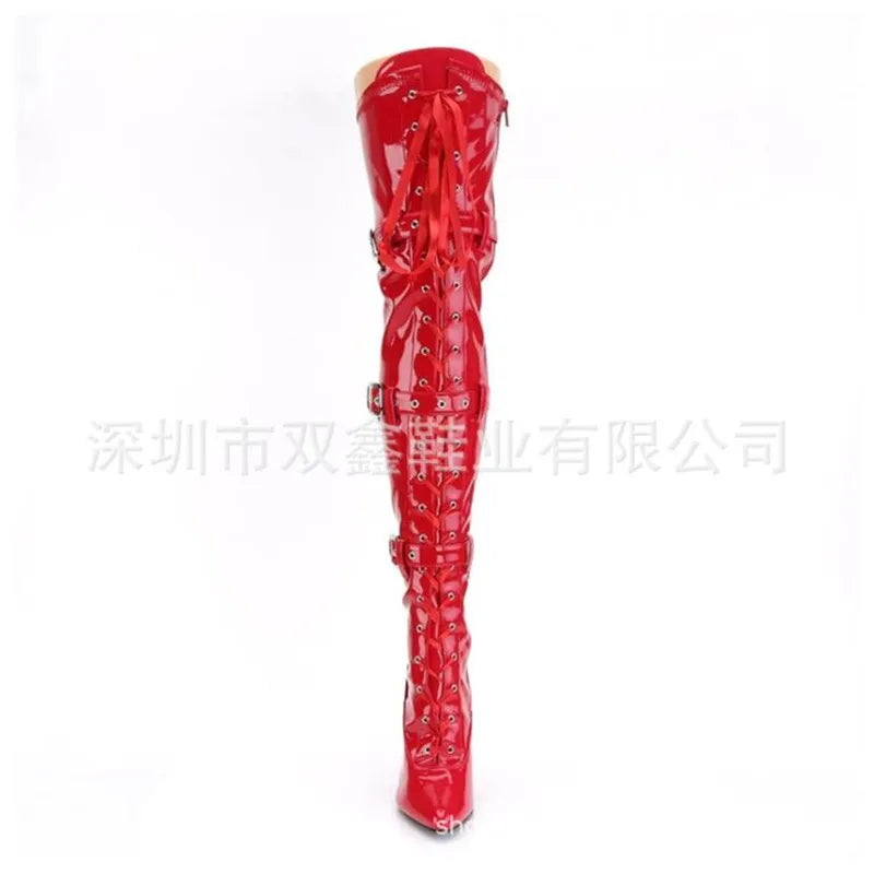 New Over Knee Boots High Quality Fashion Boots Sexy High Boots Fashion Women Boots 12cm Stiletto Boots 34-45 46 BBZAI