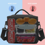 Lunch Bag Adjustable Shoulder Strap  Box Upgraded Leakproof Collapsible Large Work Capacity Thick Insulation Camping Outdoor